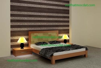 giường ngủ gỗ tự nhiên cao cấp  MS 07